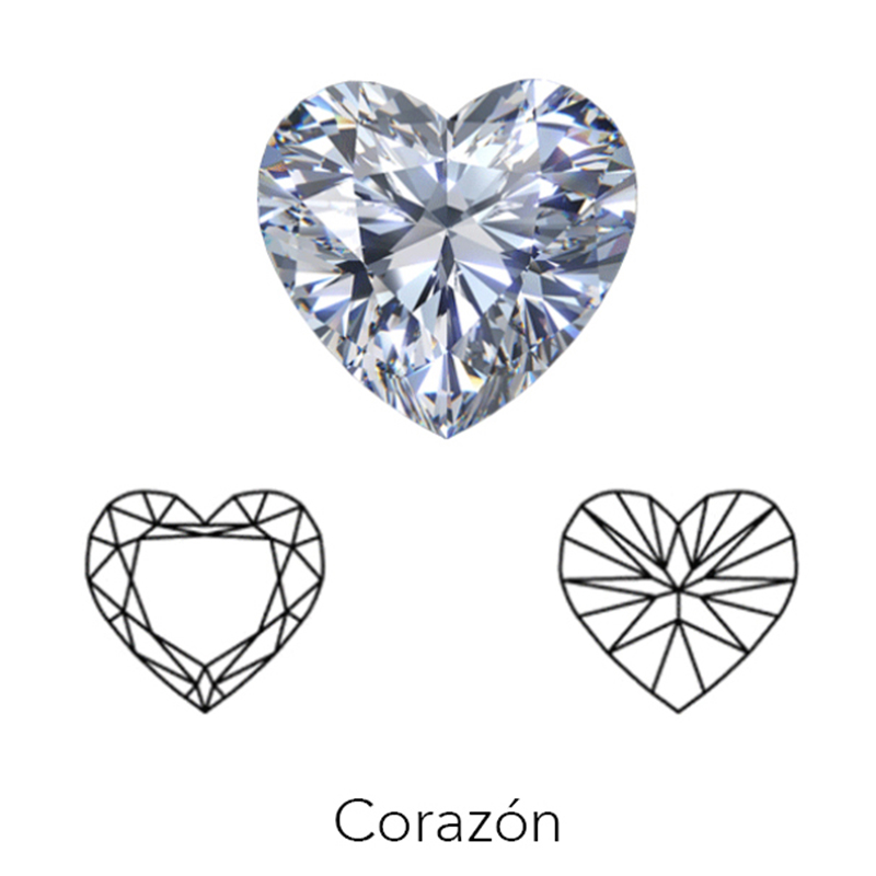 heart cut display of LONITÉ cremation diamonds from hair or cremation ashes